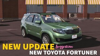 New Toyota Fortuner in Car Parking Multiplayer New Update suggestion