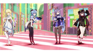 【原神MMD】Drop Pop Candy - 甘雨 & 熒 & 刻晴 & 胡桃