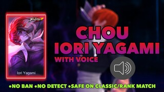 Chou Iori Yagami K.O.F. Skin Script Full Voice + Effect Frame Mobile Legends