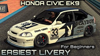 Free Honda Civic EK9 Playboy Livery Tutorial | For Beginners | Car Parking Multiplayer New Update