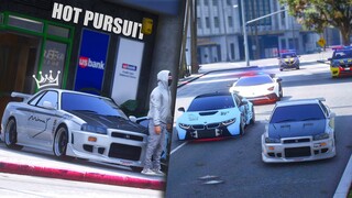 HOT PURSUIT ! AKSI KEI O'CONNER BERSAMA SKYLINE MENGGOCEK POLISI SATU KOTA !!! GTA 5 ROLEPLAY