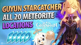 Genshin Impact Event 1.1 All Meteorite Shards Locations Guyun Starcatcher