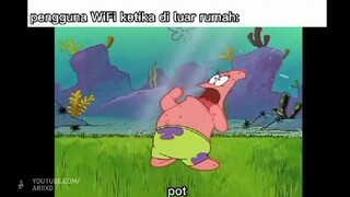 Pengguna Wifi Ketika Di Luar Rumah|Dubbing Meme SpongeBob