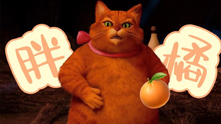Hahaha, skip ahead to see: after the Puss in Boots retires, he turns into a chubby orange cat—such a