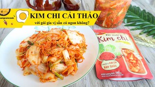 Cách làm KIM CHI CẢI THẢO đơn giản nhất bằng gói gia vị nêm sẵn