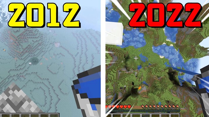 Minecraft: Nước rơi vào năm 2012 so với năm 2022, liệu có người sẽ không bị rơi xuống nước?