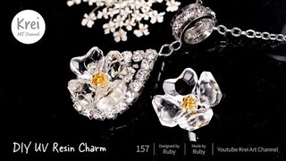 【UV レジン】ドライフラワーを使って、DIYブレスレット〜♪UV Resin - DIY Bracelet with Dried Flower.