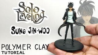 Sung Jin-Woo - Solo Leveling - Polymer Clay Tutorial 🌓🌒🌑