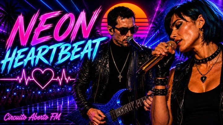 NEON HEARTBEAT 🌃💙 | Official Music Video | Retro Synthwave Romance