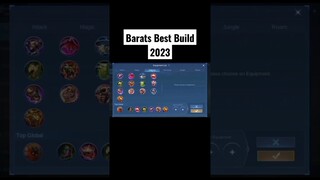 BARATS BEST BUILD 2023 | TOP 1 GLOBAL BARATS BUILD | #shorts #mlbb #mobilelegends