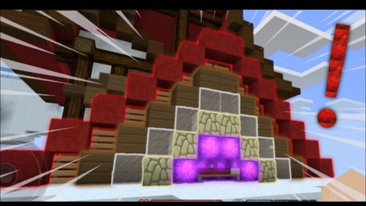 Using every block to defend my bed (Blockman Go)