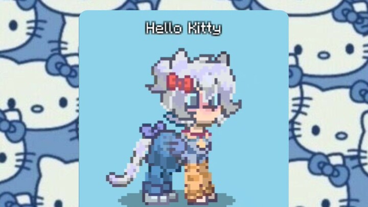 Tutorial Skin Hello Kitty #hellokitty #ponytown #ponytownskin #ponytownindo