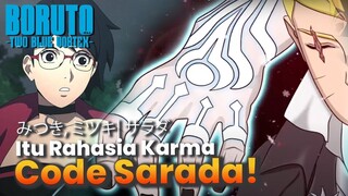 BORUTO BONGKAR MISTERI MALAPETAKA KARMA PUTIH CODE - BORUTO TWO BLUE VORTEX TERBARU