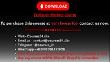 Evolution Markets Course