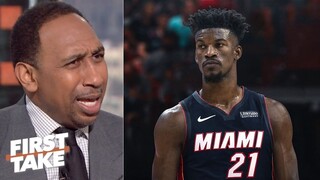 ESPN FIRST TAKE | "J. Butler's 45 Pts is A Masterpiece" - Stephen A. BELIEVES Heat win series Hawks