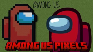 Build Pixels Art Among Us in Minecraft