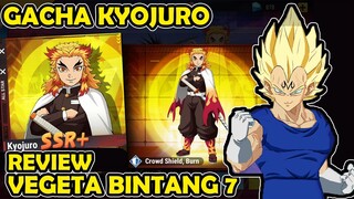 Gacha Kyojuro SSR+ 10.000 Gems Dan Review Majin Vegeta Bintang 7 - ANIME ALL STAR HYPERSPACE WARS