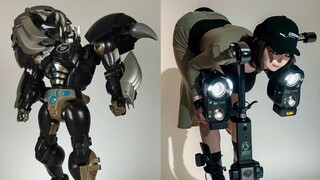 One-piece black stockings and long legs! Transformers MP48+ Black Lion Optimus Prime