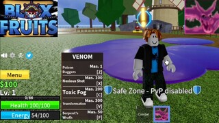 LVL 1 Noob gets VENOM FRUIT, reach 2ND SEA |Unlock Powers| BLOXFRUITS