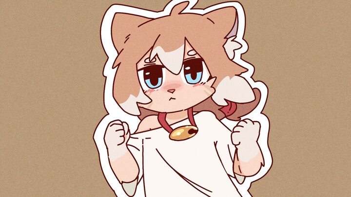 [Procreate Animation] Sad Cat is a dumb meow, but it is ce and dodges and shakes