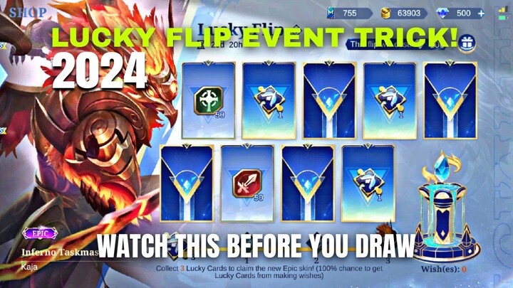 LUCKY FLIP EVENT TRICK 2024 MOBILE LEGENDS BANG BANG