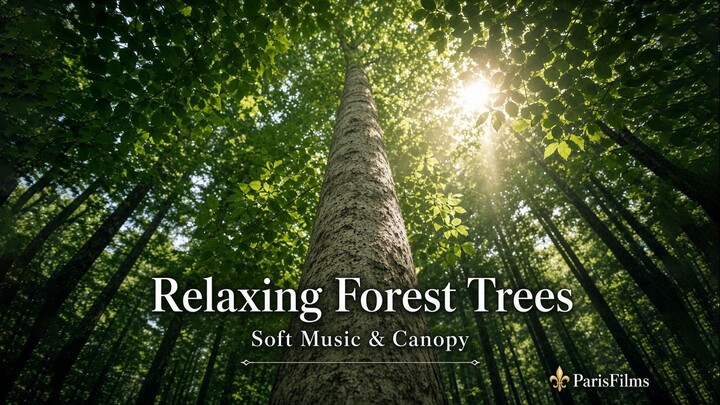 Relaxing Forest Trees | Looking Up at Tall Trees with Soft Music for Sleep, Study & Meditation