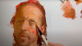 Giáo sư trường Mỹ thuật hướng dẫn vẽ chân dung nhân vật sơn dầu tông màu ấm, mỗi nét đều là tinh hoa