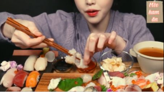 Kimbap, sushi, sashimi, trái cây phần 3 #mukbang