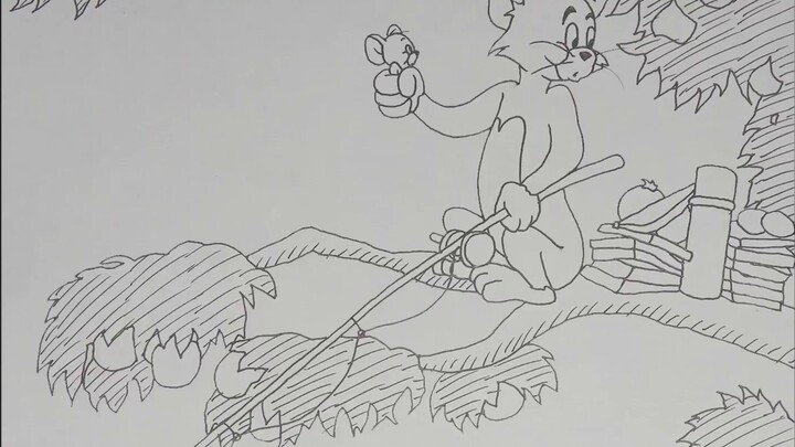 773 hand-painted pictures to restore Tom and Jerry's "Puppy Picnic"
