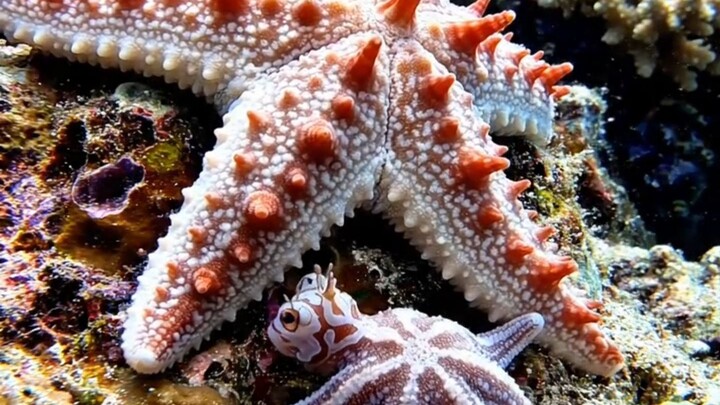 🌊✨ The Hidden Life of a Starfish! ⭐🪸Have you ever wondered what happens beneath the ocean waves?