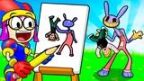 POMNI Plays GUESS MY DRAWING Picture Game CHALLENGE!? (Amazing Digital Circus In ROBLOX!)