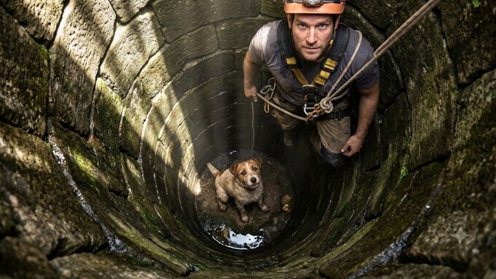 Man Risks Everything to Save a Dog Trapped Deep Inside a Well! 🐶❤️