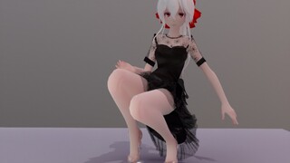 [Fabric MMD·Mini] รองเท้าคริสตัล + กระโปรงชีฟองสีดำ สีครีมช็อคโกแลต
