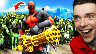 Surviving ZOMBIE APOCALYPSE As DEADPOOL In GTA 5 (Mods)