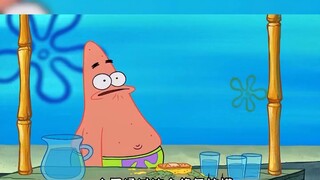 Patrick Star sells black drinks at a stall, which is very popular among customers