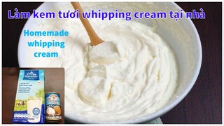 Chia sẻ hai cách làm kem tươi - Whipping cream tại nhà từ nước cốt dừa và sữa + bơ | Tra My Cooking