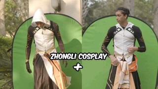 Foreign VFX master Khary spent 3 months using special effects cosplay Zhongli