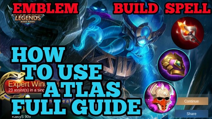 How to use Atlas guide & best build mobile legends ml play
