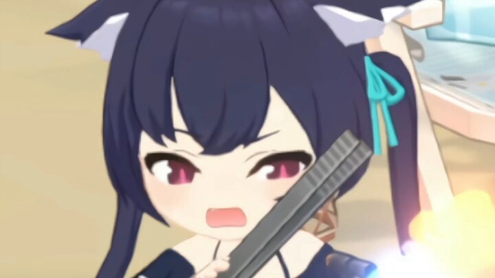 Mèo chuối nướng thịt!?