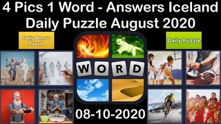 4 Pics 1 Word - Iceland - 10 August 2020 - Daily Puzzle + Daily Bonus Puzzle - Answer - Walkthrough