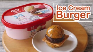 ไอศกรีมเบอร์เกอร์ Ice Cream Burger l ครัวป้ามารายห์