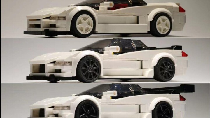 [Desain asli LEGO] Mobil sport model delapan rangka Honda NSX JDM yang dapat dimodifikasi