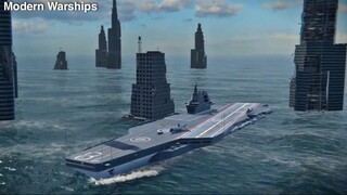 Modern Warships: Lost City map in clear surrounding.