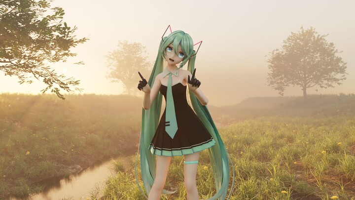 【MMD toàn cảnh 360°】Đầm đen Miku - Nỗi buồn của tôi được làm từ nước