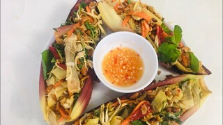 Cách Làm Gỏi Bắp Chuối Xé Phay#Món Ngon Mỗi Ngày #huongvimiendong#Tập 143