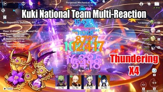 Kuki Shinobu National Team Multi-Reaction with Thundering Fury - 2.7 FLoor 12 Showcase