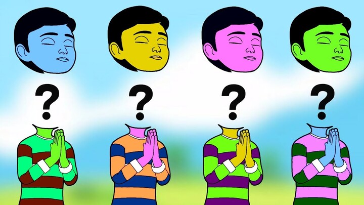 WRONG HEADS RUDRA, SHIVA, MOTU PATLU AND LITTLE SINGHAM | BEST CARTOON GAME VIDEO 2022