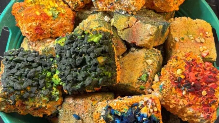 Holiday Special | Pasted Blocks & Gym Chalk Crush & Reform | Oddly Satisfying