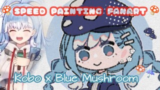 [KOBO KANAERU x BLUE MUSHROOM]🍄💙☔ speed painting