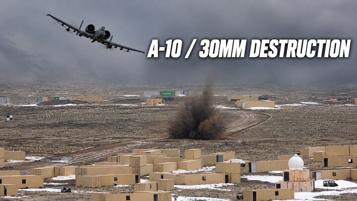 A-10 Warthog 30mm GAU-8 Cannon Shreds Target Vehicle | Live Fire